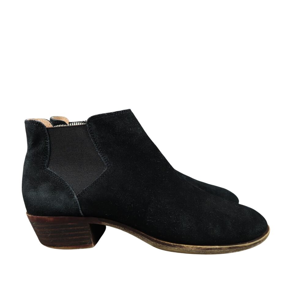 Lucky Brand Shoes Womens 7 Ankle Boots Chelsea Booties Leather Black Pull On